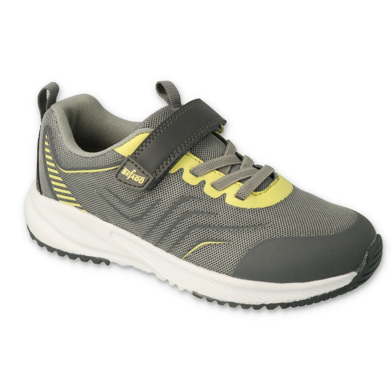Sapatos juvenis Befado 516Q210 cinza amarelo