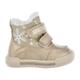 Sapatos, botas de neve Big Star Jr. KK374189 bege dourado