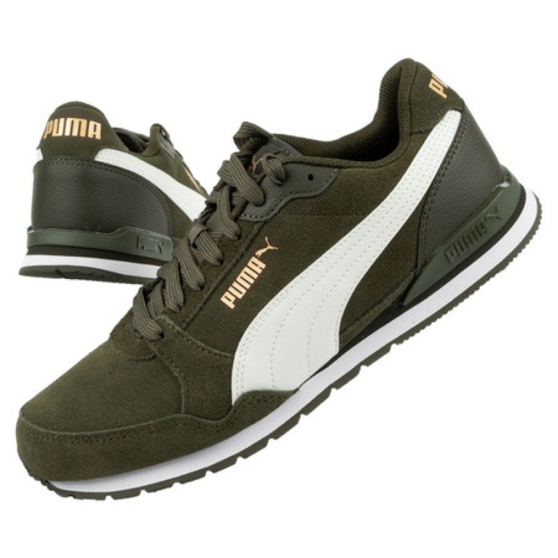 Puma St Runner v3 M 387646 04 tênis esportivo verde