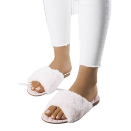 Karsyn slides rosa com pele Karsyn slides rosa com pele