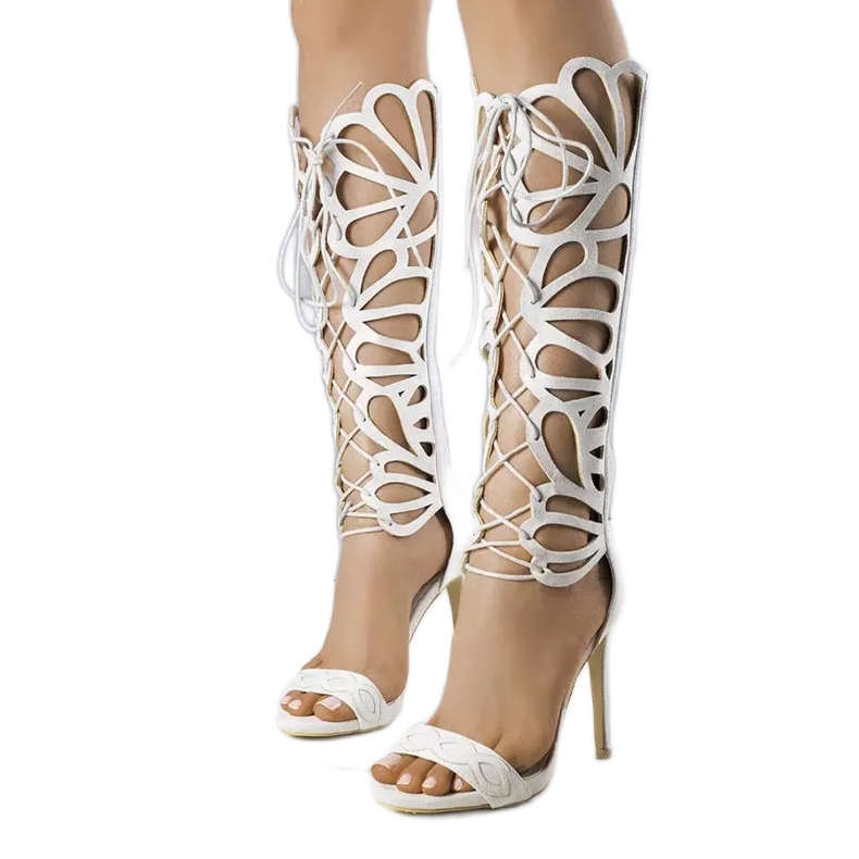 PA1 Sandália cinza com cabedal decorativo Julio