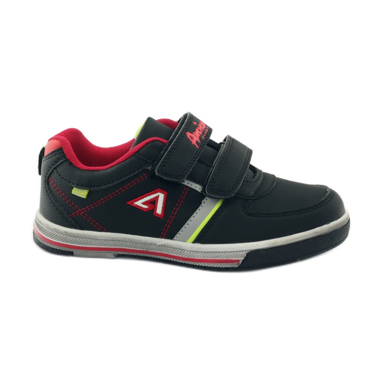 American Club Tênis esportivo ADI com velcro American CA51 vermelho verde cinza preto