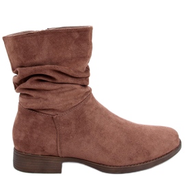 BM Botas rasas de camurça Wever Khaki marrom cáqui