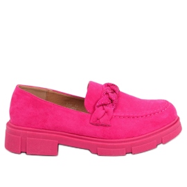 BM Mocassim plataforma camurça Deyn Fuchsia rosa