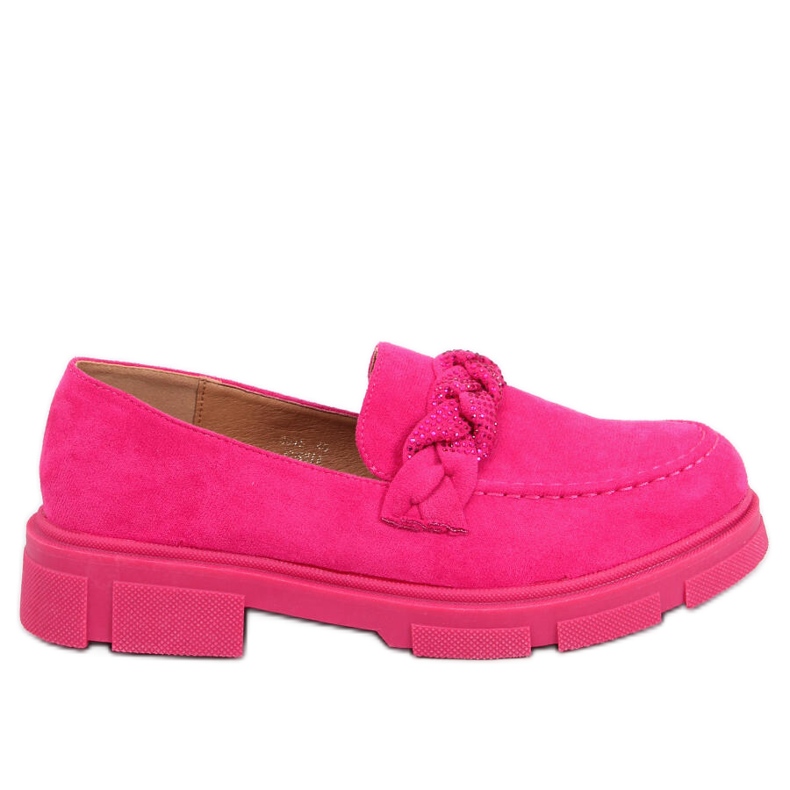 BM Mocassim plataforma camurça Deyn Fuchsia rosa