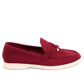 BM Mocassins de mulher Eunice Wine vermelho BM Mocassins de mulher Eunice Wine vermelho