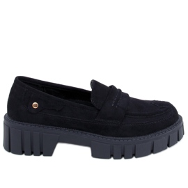 BM Mocassim com plataforma Chandra Black preto