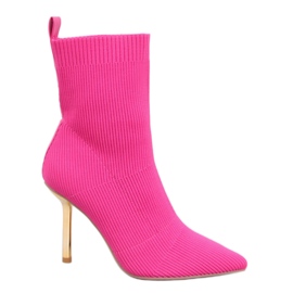 BM Botas de salto alto com parte superior elástica Cassidy Fuchsia rosa BM Botas de salto alto com parte superior elástica Cassidy Fuchsia rosa