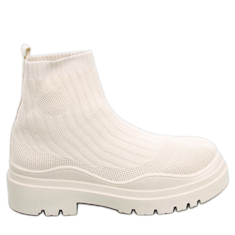 BM Botins bege com elástico Withers