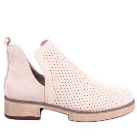 BM Botas de primavera com aberturas Neve Beige bege