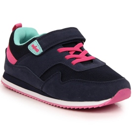 Sapatos desportivos para menina com velcro azul marinho Befado azul-marinho