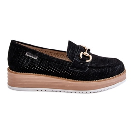 PM1 Mocassins Femininos On The Platform Preto Danny