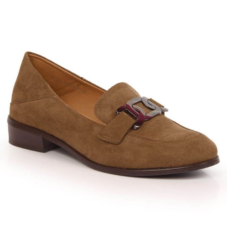 Sapatos baixos de camurça Vinceza W JAN143C castanho