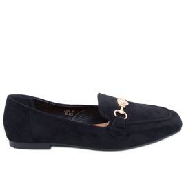 BM Mocassins feminino Rhona Black com fivela preto