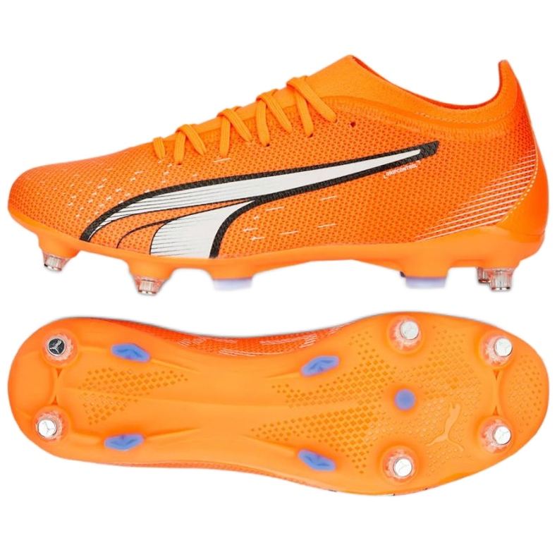Chuteira Puma Ultra Match MxSG M 107216 01 laranja laranjas e tintos
