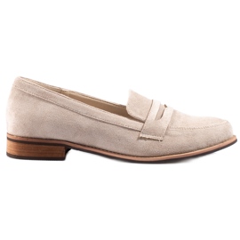 BM Mocassins de mulher Shelovet elegante bege