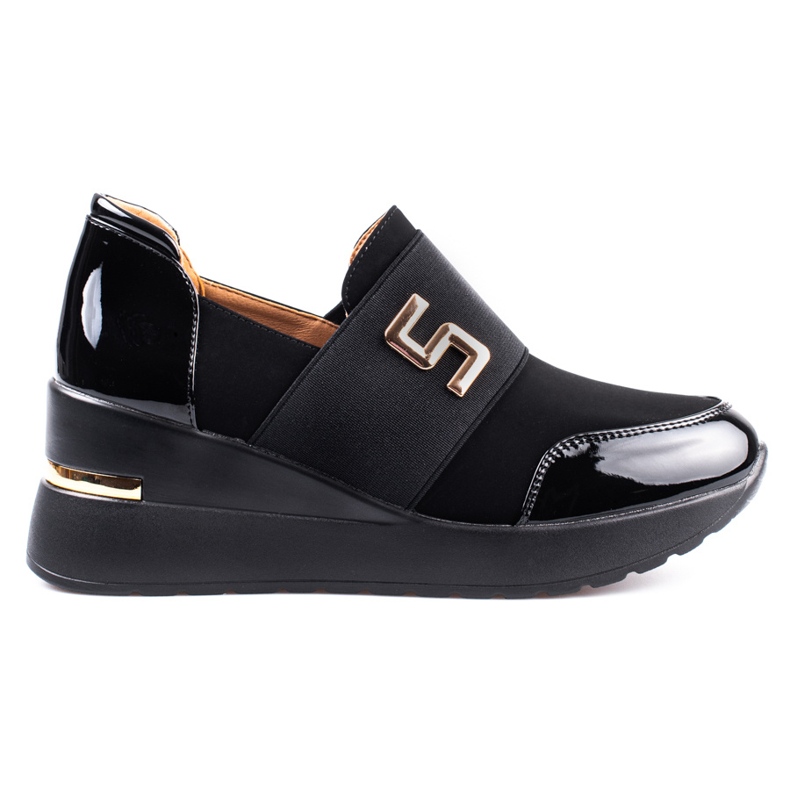 Ténis de cunha pretos Shelovet de mulher