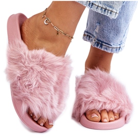 PM1 Chinelos de pele de borracha Allyson roxo claro rosa