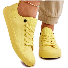 Tênis feminino clássico baixo Big Star LL274026 amarelo