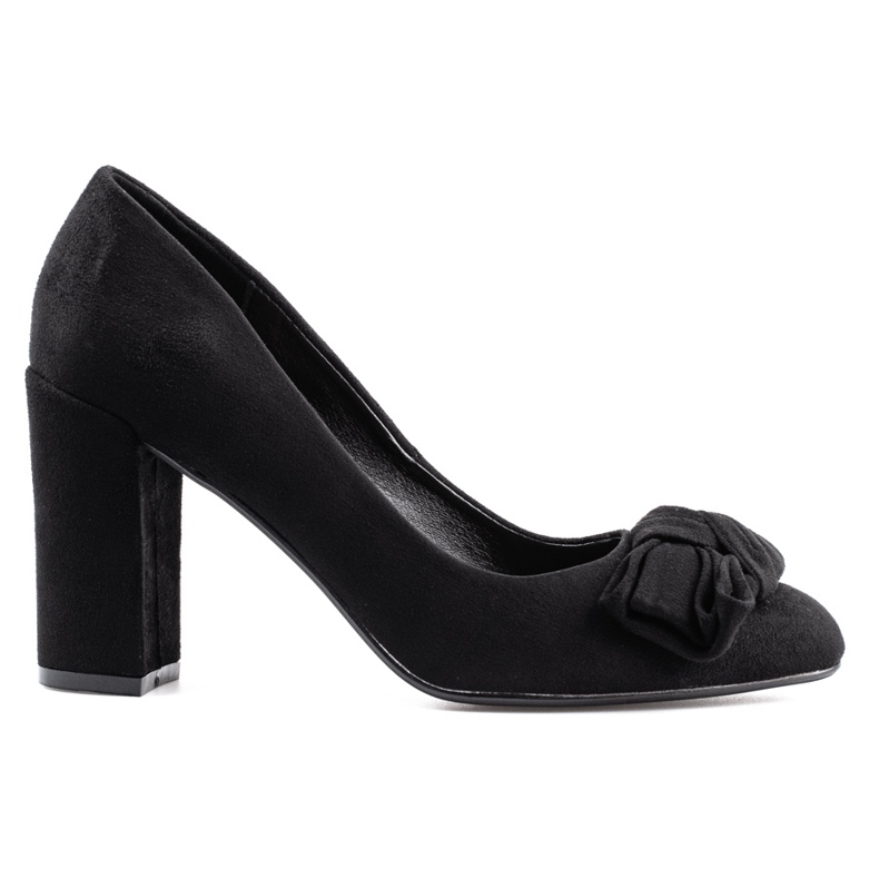 Sapatos femininos Shelovet no poste com laço preto