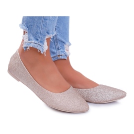 PS1 Bailarinas com glitter dourado Fifi feminino