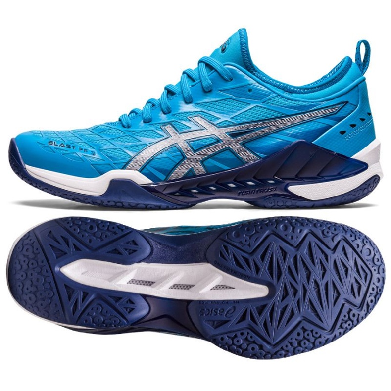 Tênis de handebol Asics Blast Ff 3 M 1071A076 400 azul azul Tênis de handebol Asics Blast Ff 3 M 1071A076 400 azul azul