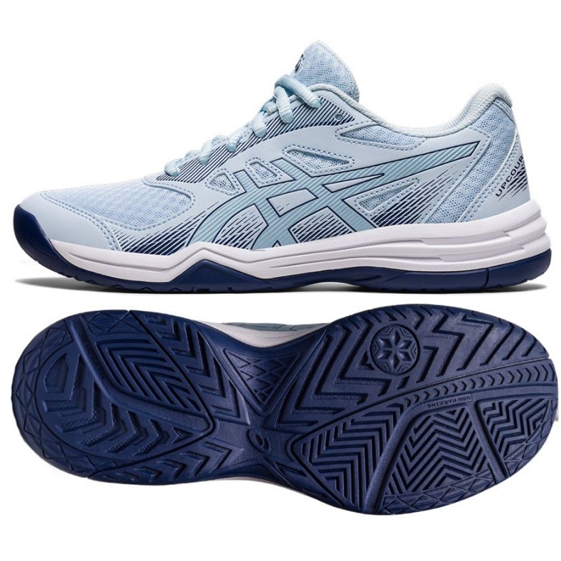 Tênis de vôlei Asics Upcourt 5 W 1072A088 401 azul azul