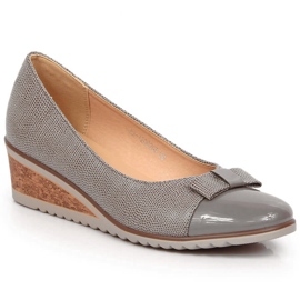 Sapatilha feminina com laço cinza Potocki SZ12062