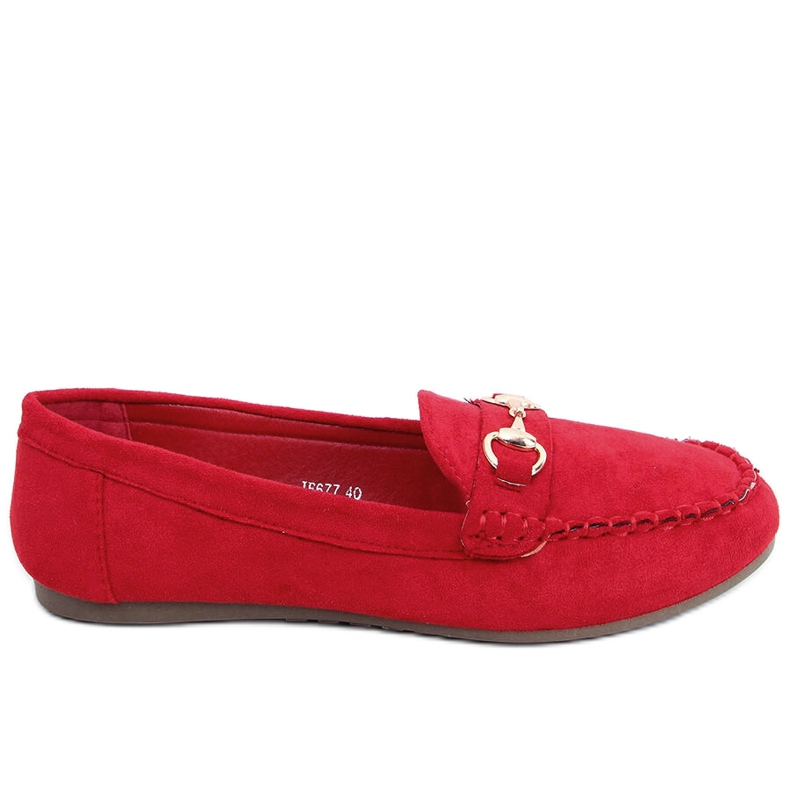 BM Mocassins femininos Hesso Red vermelho