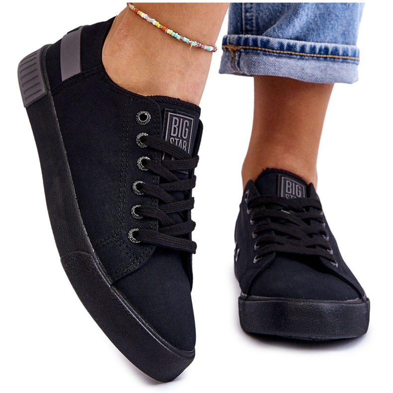 Tênis feminino baixo Big Star LL274038 preto