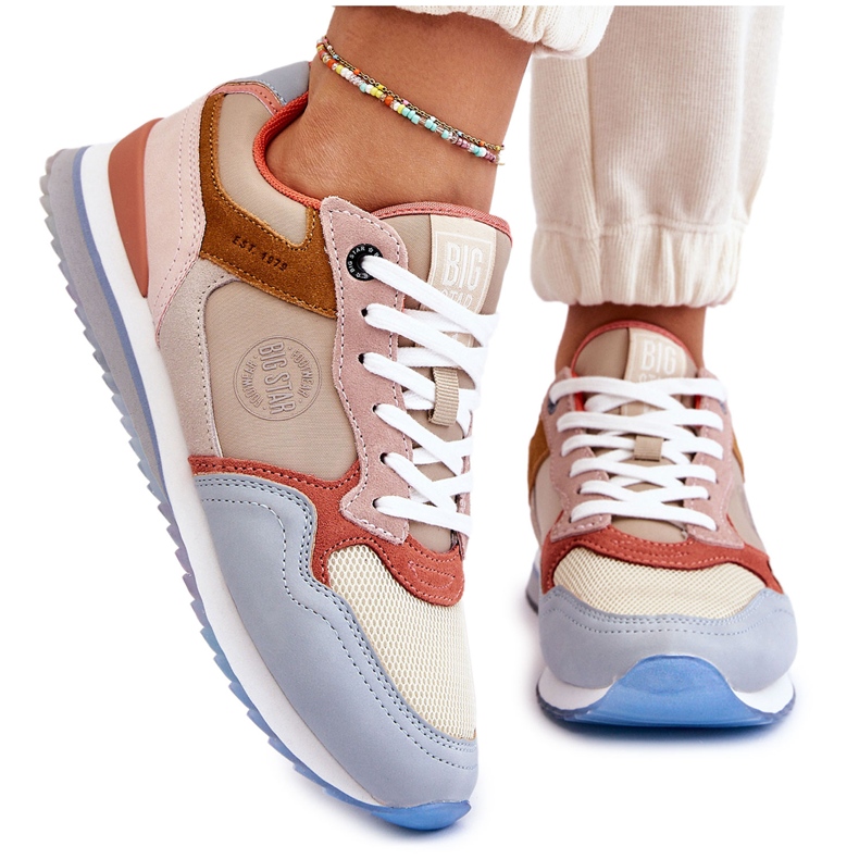 Calçados esportivos femininos sistema de espuma viscoelástica Big Star LL274348 multicolorido