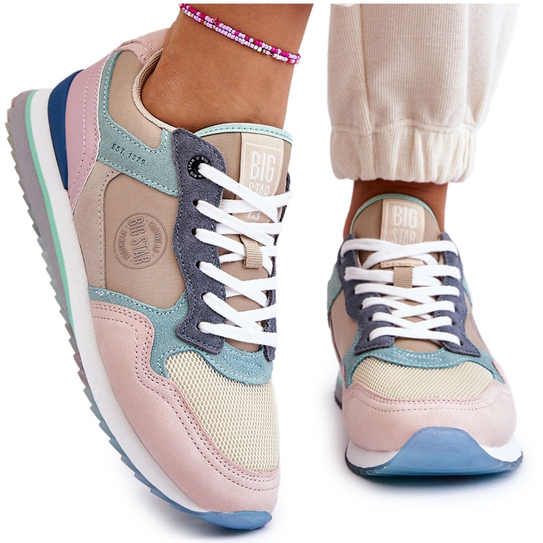 Calçados esportivos femininos sistema de espuma viscoelástica Big Star LL274347 multicolorido
