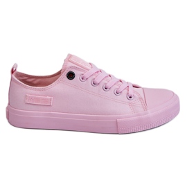 Tênis feminino clássico baixo Big Star LL274022 rosa claro