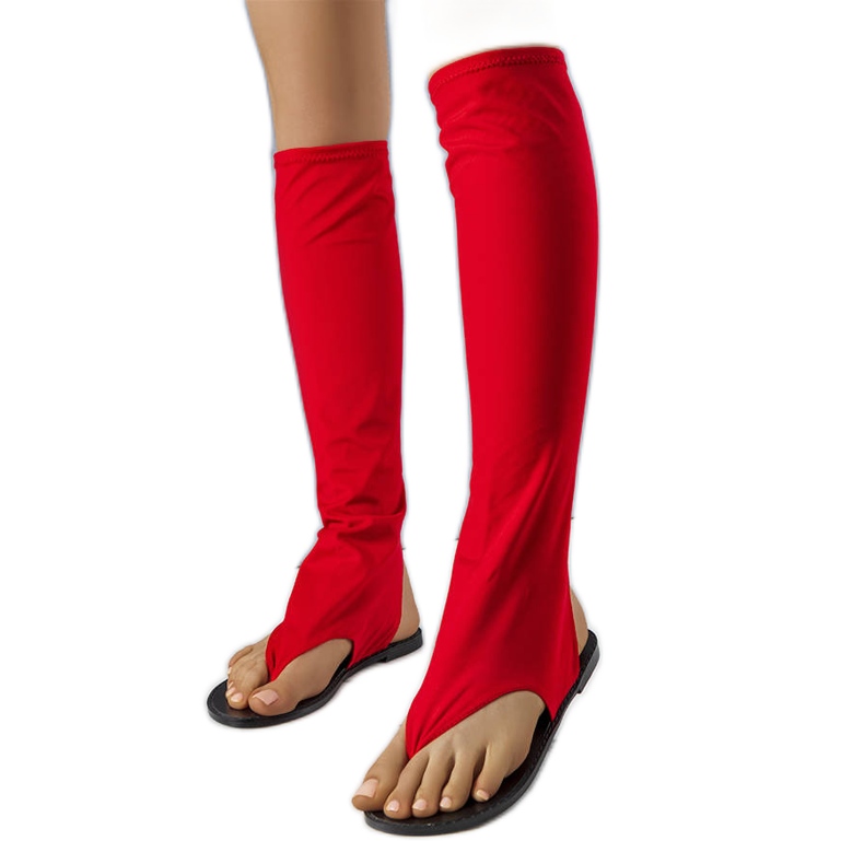 Chinelos vermelhos da Irma