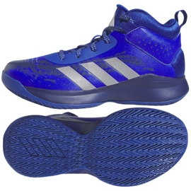 Tênis de basquete adidas Cross Em Up 5 K Wide W HQ8495 azul azul
