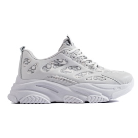 Tênis feminino Shelovet com sola grossa, cinza