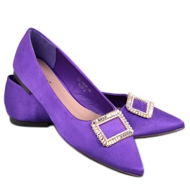 PA1 Bailarinas elegantes com pedras Lorella Purple roxo