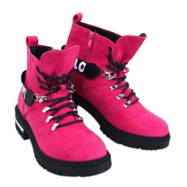 BM Botas Femininas Trapper Nerea Fúcsia rosa BM Botas Femininas Trapper Nerea Fúcsia rosa