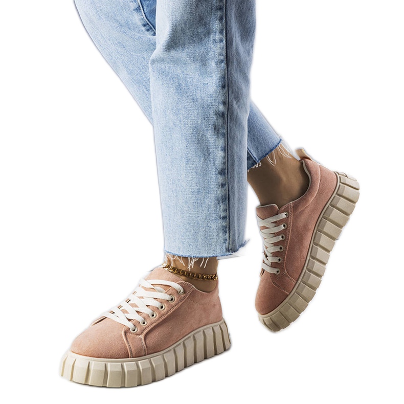 Tênis plataforma rosa Pamela