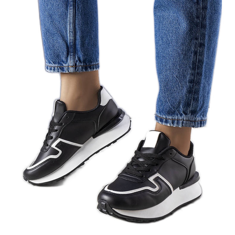 Tênis plataforma preto Blanche.