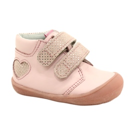 Botas com velcro Mazurek 1341 Pink Glitter Heart rosa