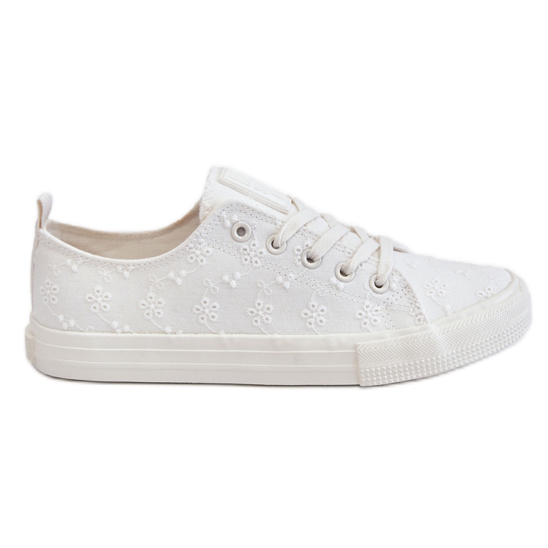 Tênis feminino bordado Big Star LL274223 branco