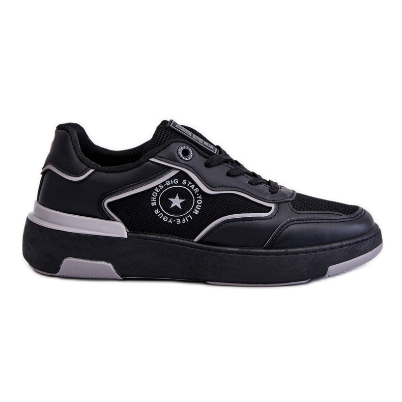 Tênis esportivo feminino Big Star LL274443 preto e cinza