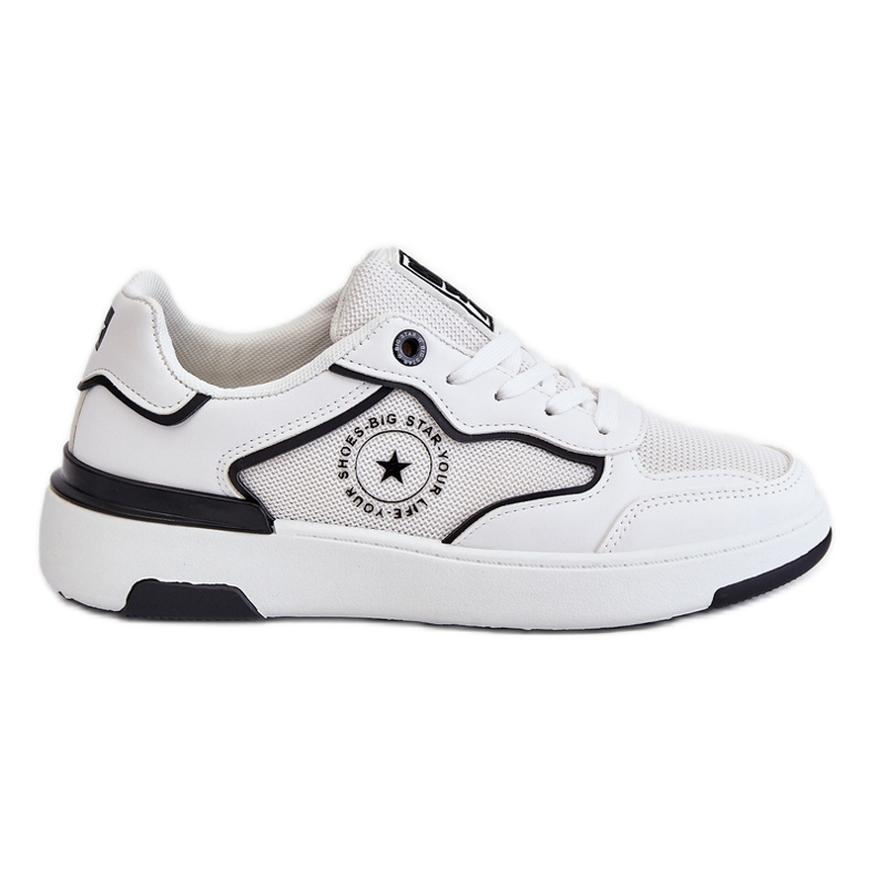 Tênis esportivo feminino Big Star LL274440 branco e preto