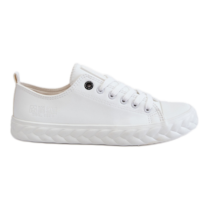 Tênis de couro feminino Big Star LL274403 branco