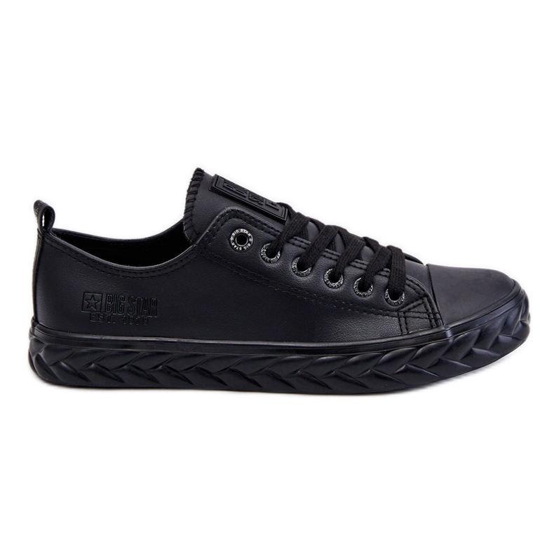 Tênis de couro feminino Big Star LL274402 preto