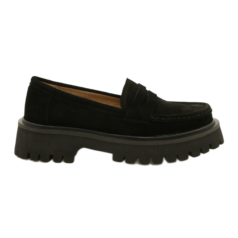 Mocassins de camurça Filippo DP4586/23 BK preto