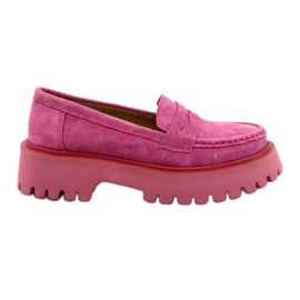 Mocassins de camurça Filippo DP4586/23 FH Fúcsia rosa