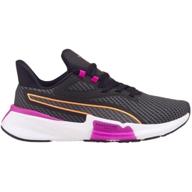 Puma PwrFrame Tr W 376170 04 sapatos preto rosa cinza Puma PwrFrame Tr W 376170 04 sapatos preto rosa cinza