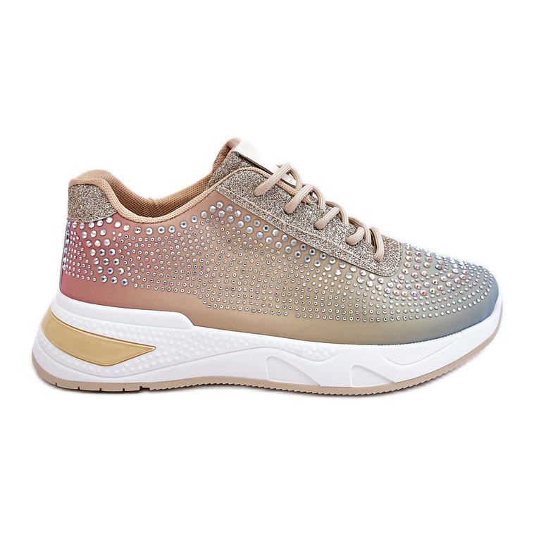 PS1 Tênis Feminino Com Zircões Multicolor Raiden multicolorido